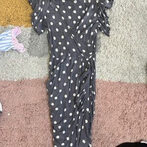 Leifsdottir Charcoal and White Starburst Top